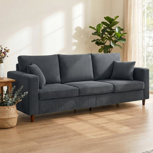 Corduroy Deep-Seat 3-Seater Sofa
