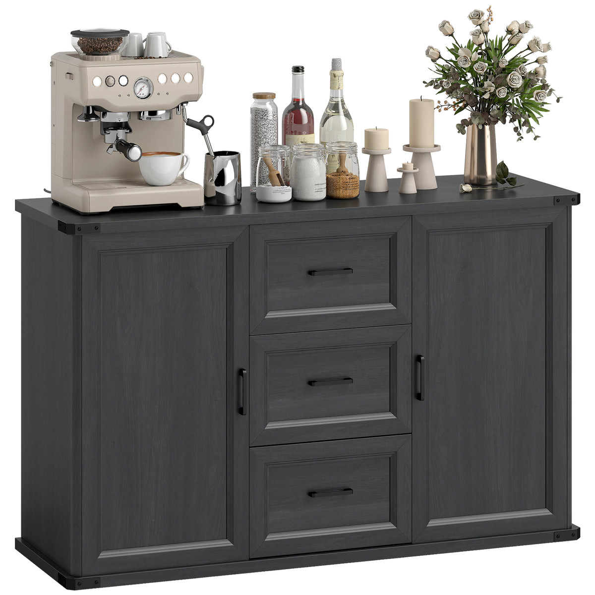 Sideboard with 3 Drawers and 2 Doors – 47"W x 30"H