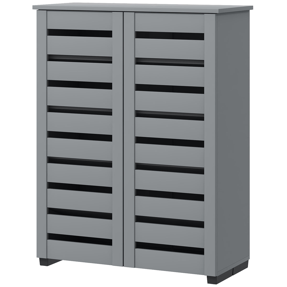 Shoe Cabinet with 2 Slatted Doors – 30"W x 39"H