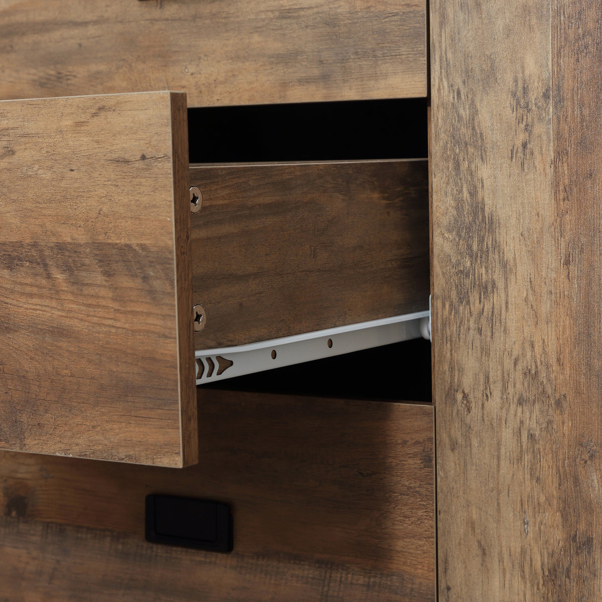Industrial Sideboard with 2 Doors and 3 Drawers – 47"W x 30"H