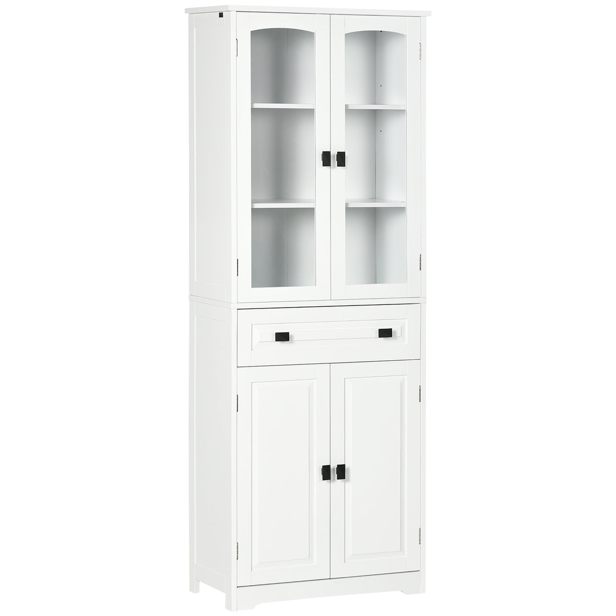 4-Door Kitchen Pantry Cabinet with Adjustable Shelves – 24"W x 63"H
