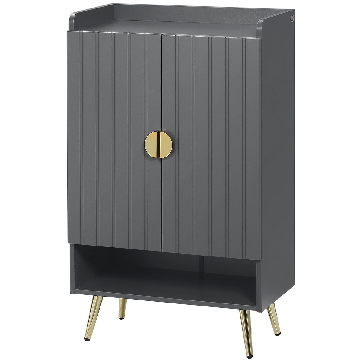 Entryway Shoe Cabinet with Open Shelves – 24"W x 39"H