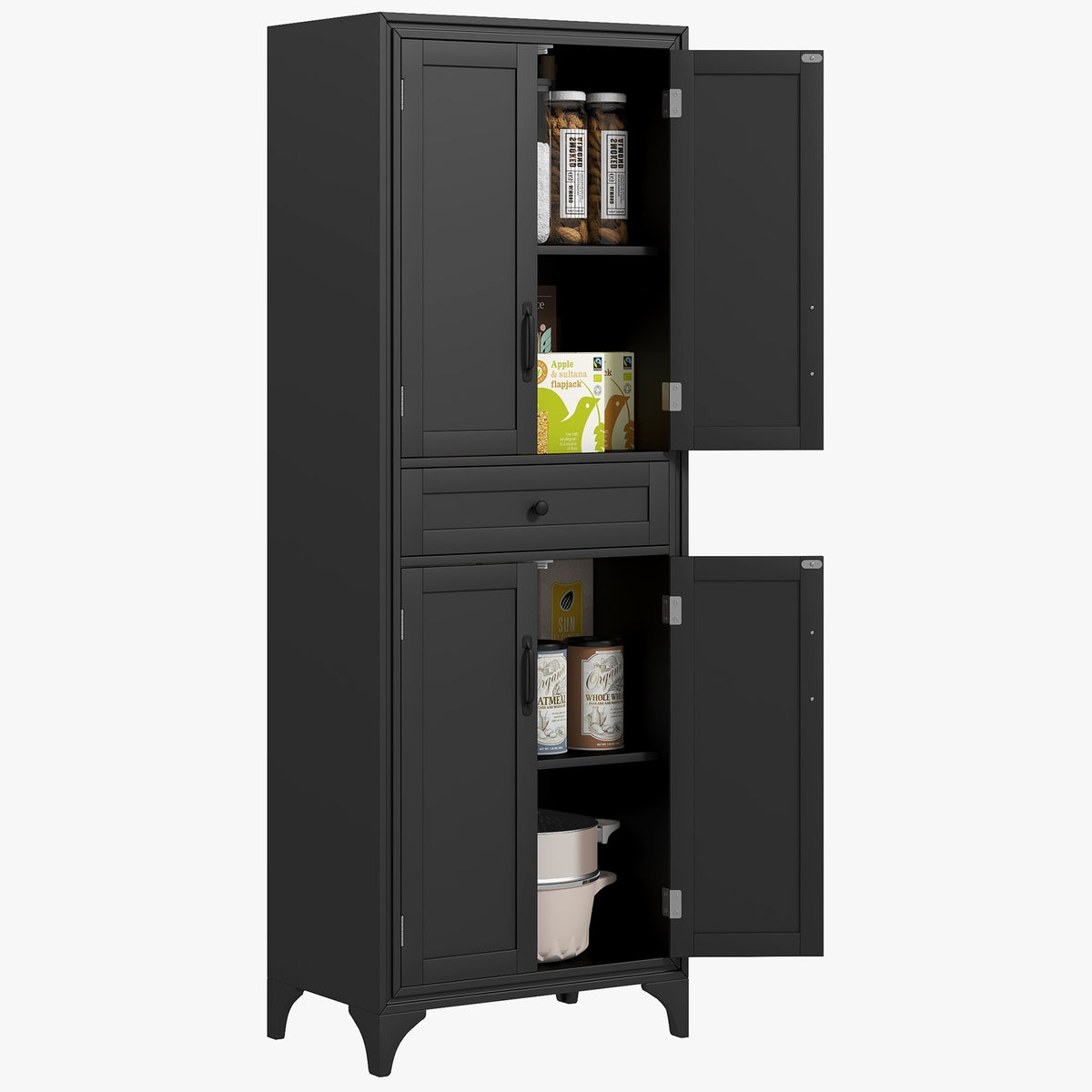 Kitchen Pantry Cabinet with 2 Shelves – 24"W x 67"H