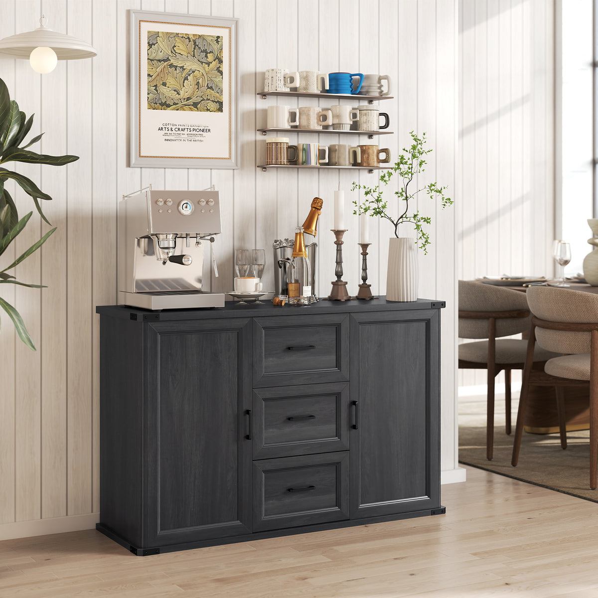 Sideboard with 3 Drawers and 2 Doors – 47"W x 30"H