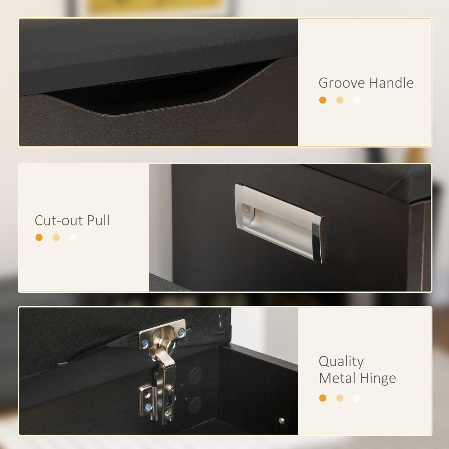 HOMCOM Entryway Shoe Bench with Padded Cushion, Hidden Storage, Black