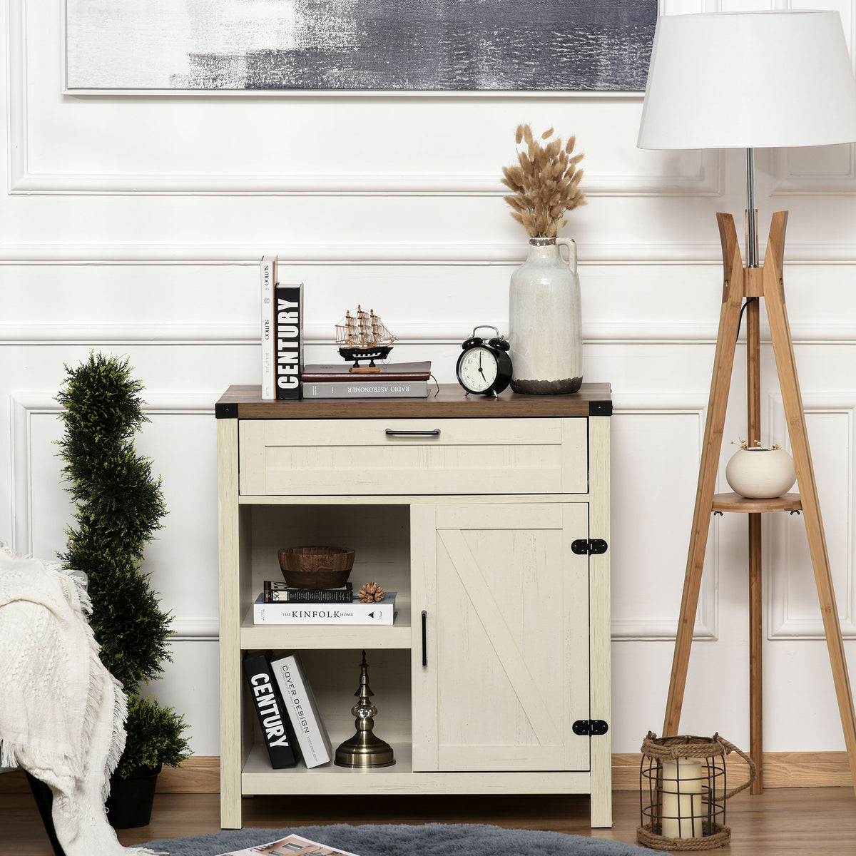 Farmhouse Sideboard with Barn Doors – 30"W x 33"H