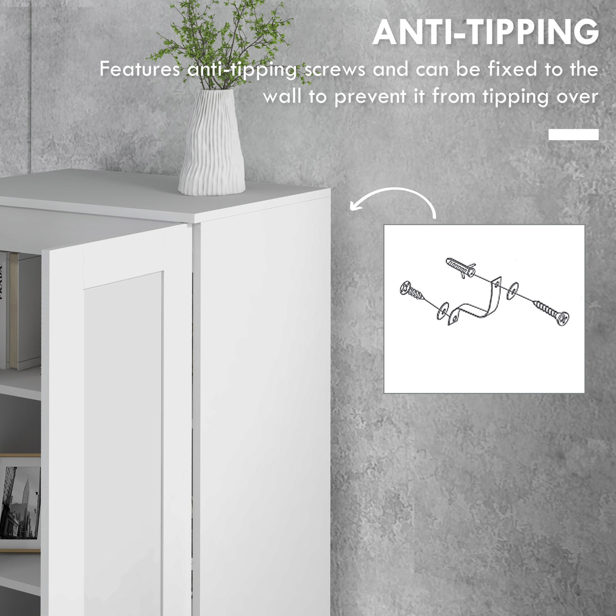 Tall Pantry Cabinet with Adjustable Shelves – 24"W x 69"H