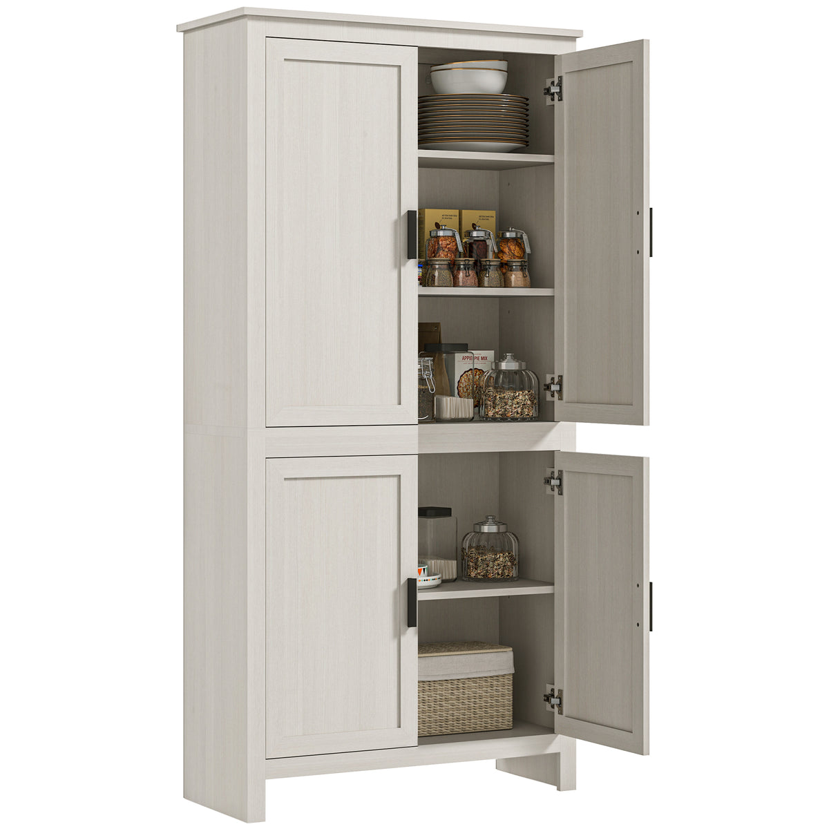 Kitchen Pantry Cabinet with 4 Doors – 31"W x 64"H
