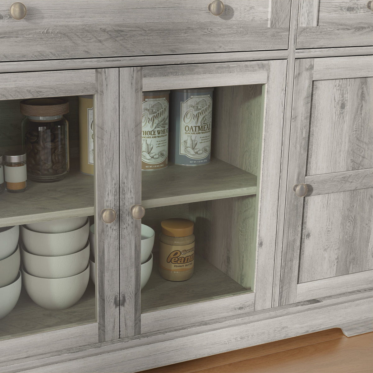 Sideboard Buffet Cabinet with Storage – 55"W x 32"H