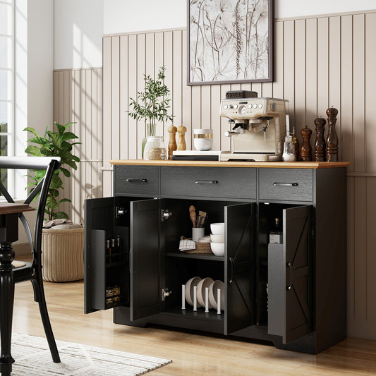 Buffet Cabinet with Soft-Close Hinges – 47"W x 34"H