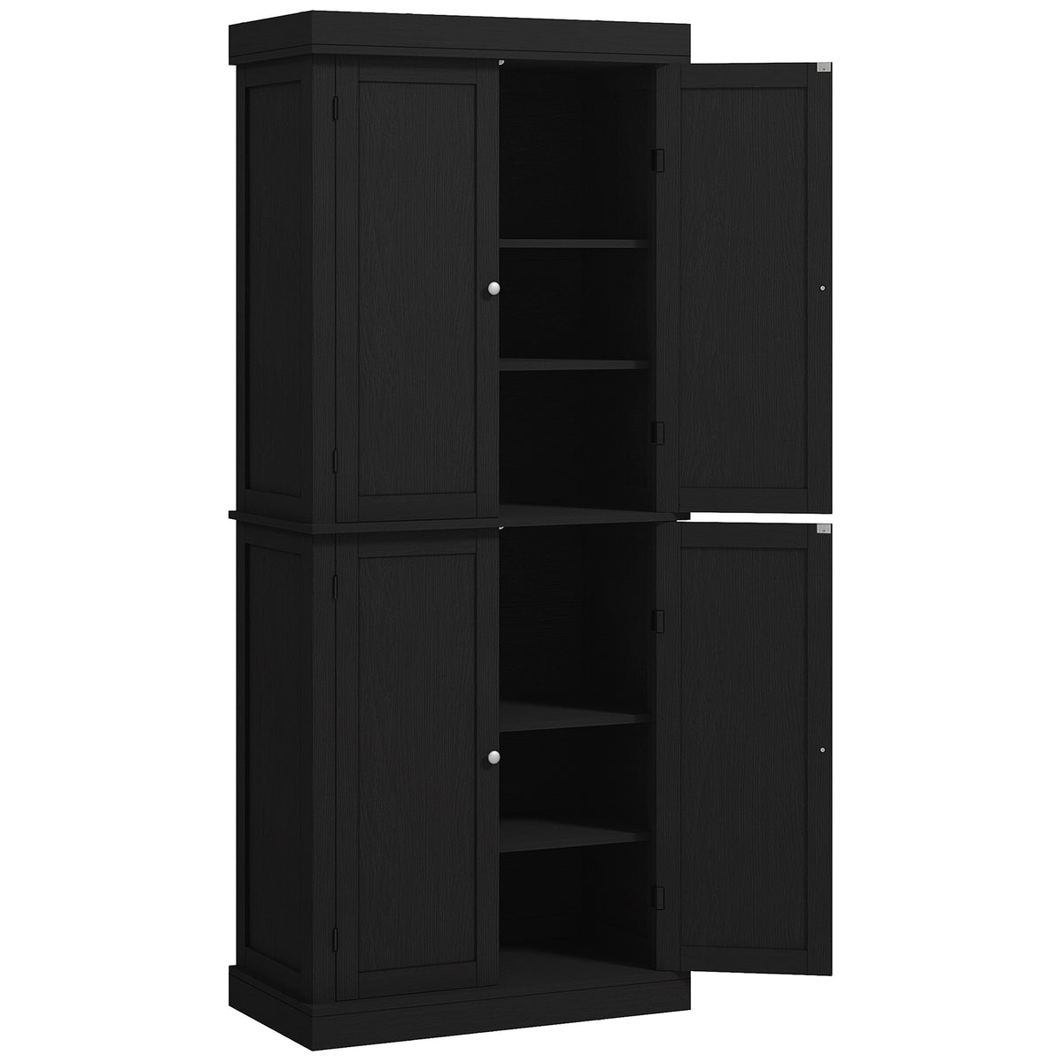 Freestanding Kitchen Pantry Cabinet with 4 Doors – 30"W x 73"H