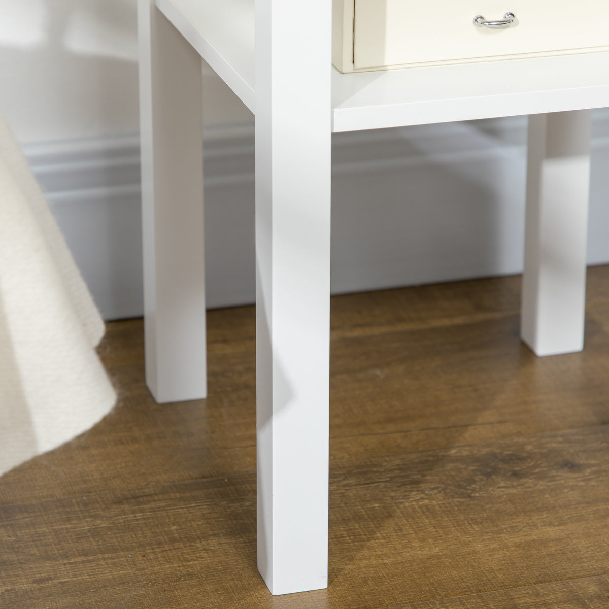 Tall Narrow 2-Tier Nightstands, Set of 2 – 12"W x 30"H