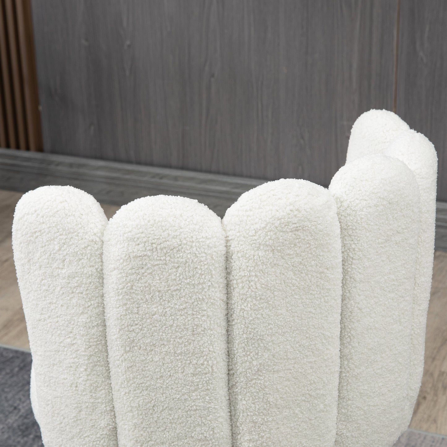 Luxurious Cream Faux Cashmere Counter Height Bar Stools Set of 2