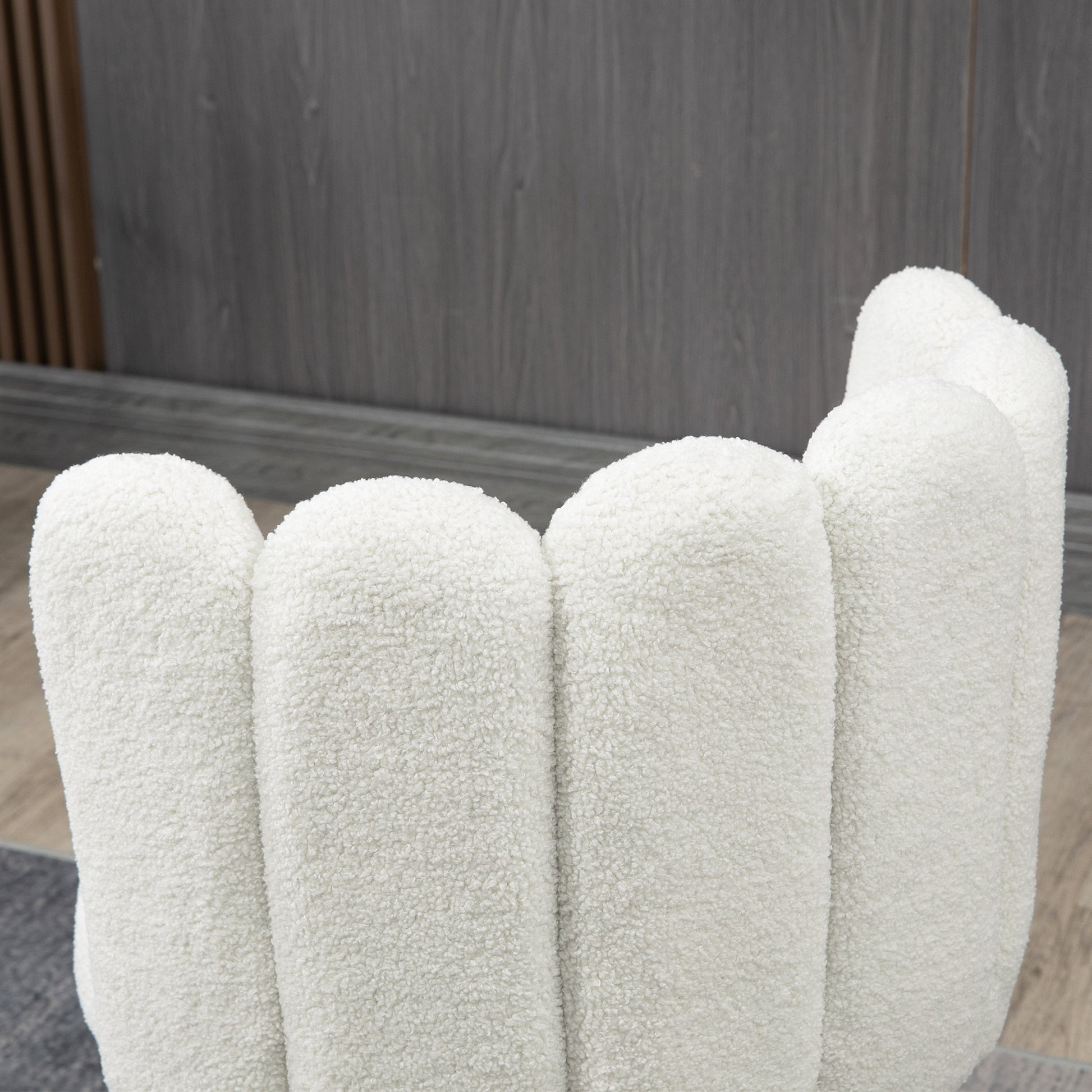 Luxurious Cream Faux Cashmere Counter Height Bar Stools Set of 2