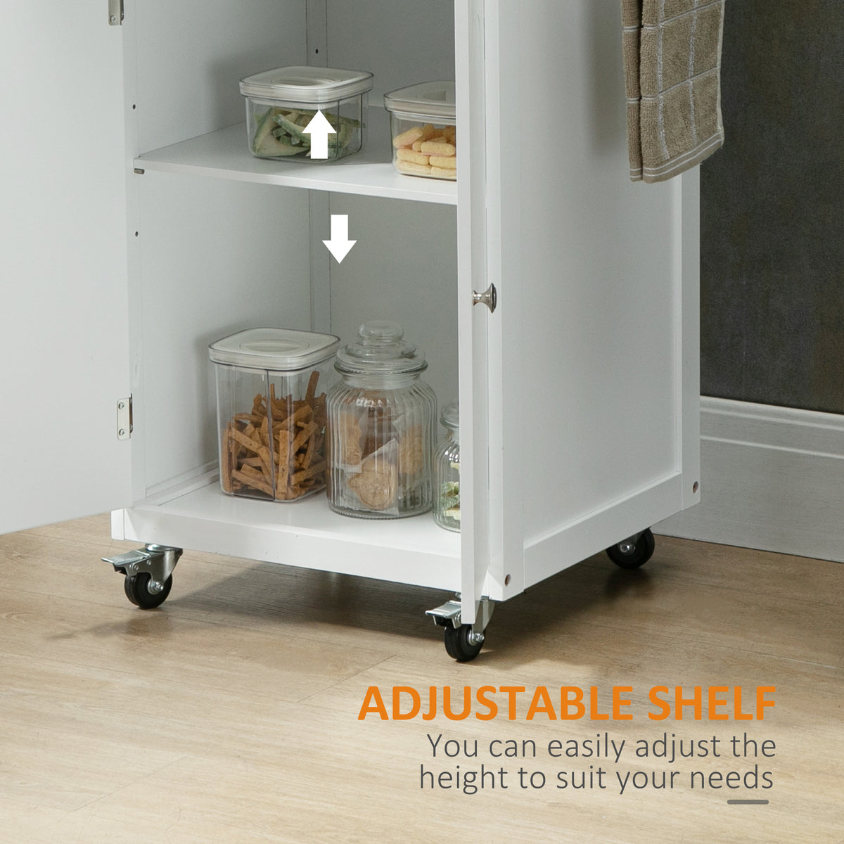 Kitchen Cart with Storage Drawer – 24"W x 34"H
