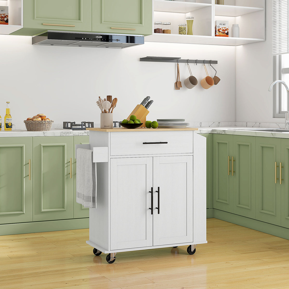 Rolling Island with Wheels – 30"W x 34"H
