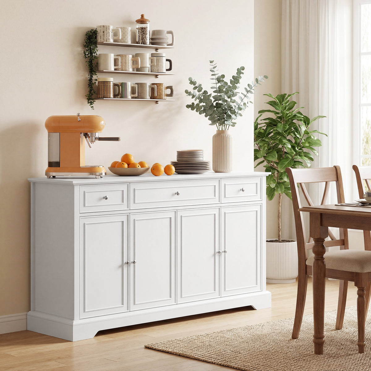 Kitchen Storage Cabinet with Soft-Close Doors – 54"W x 31"H