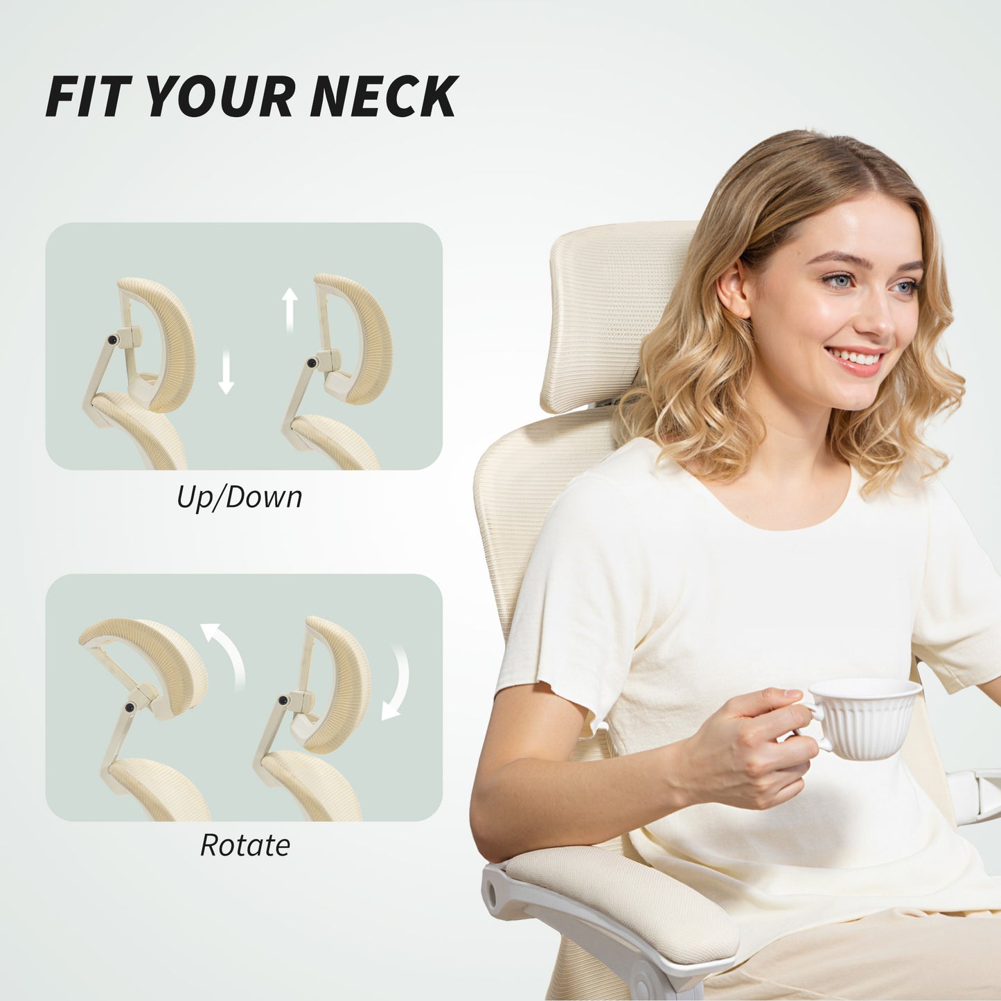 HOMCOM Ergonomic Mesh Office Chair: Reclining, Adjustable Lumbar Support, Headrest, Footrest