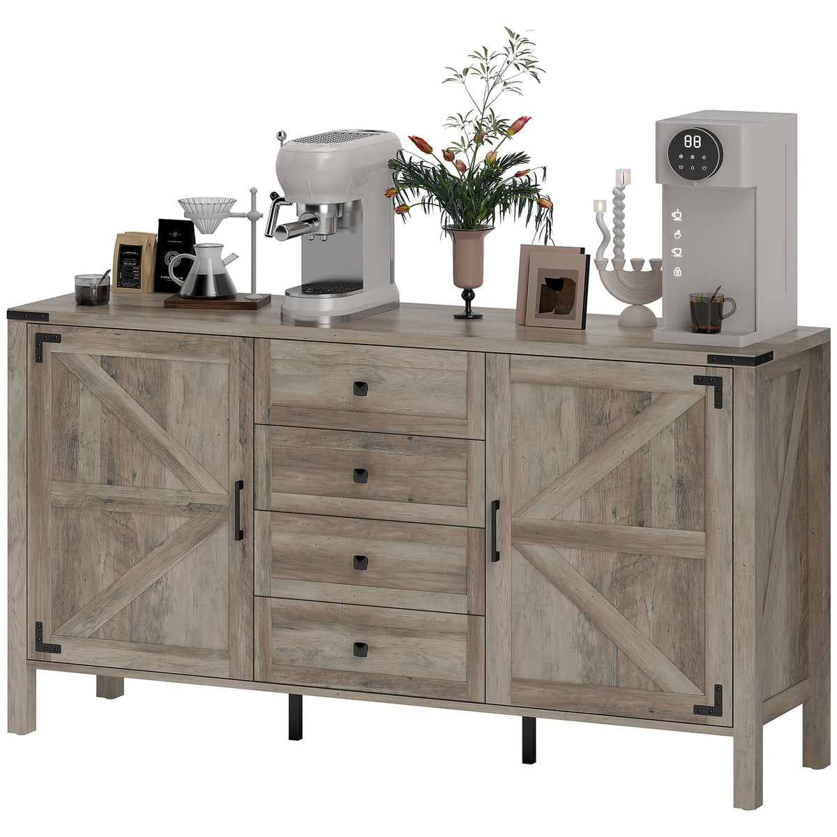 Farmhouse Sideboard with Thick Top – 59"W x 32"H