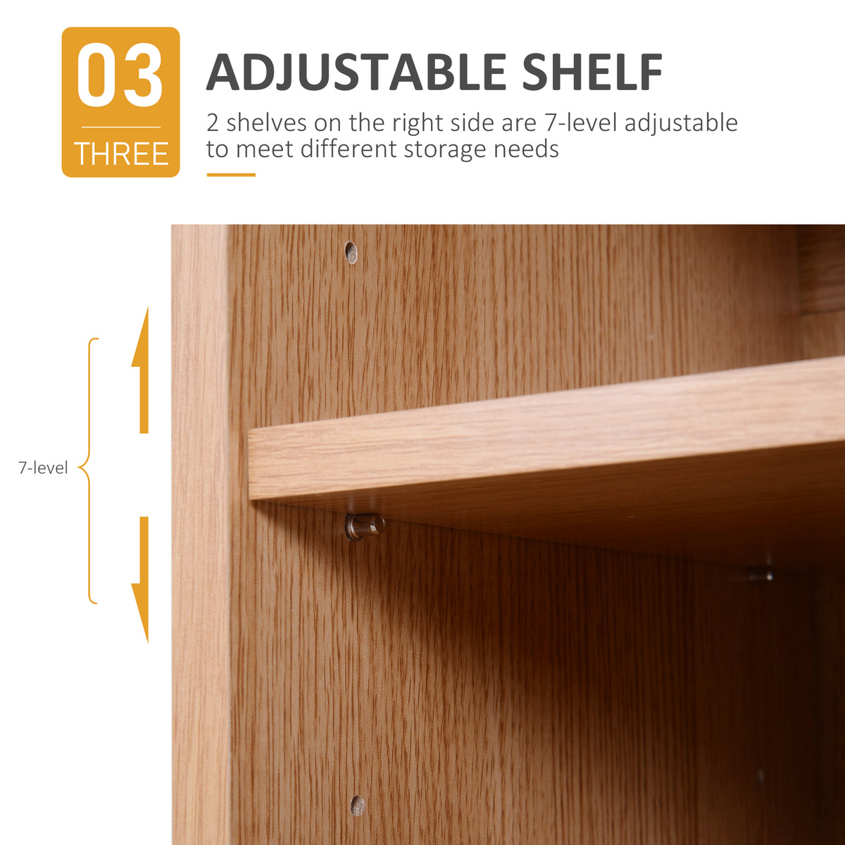 Free-Standing 3-Tier Shoe Cabinet with Adjustable Shelves – 32"W x 36"H