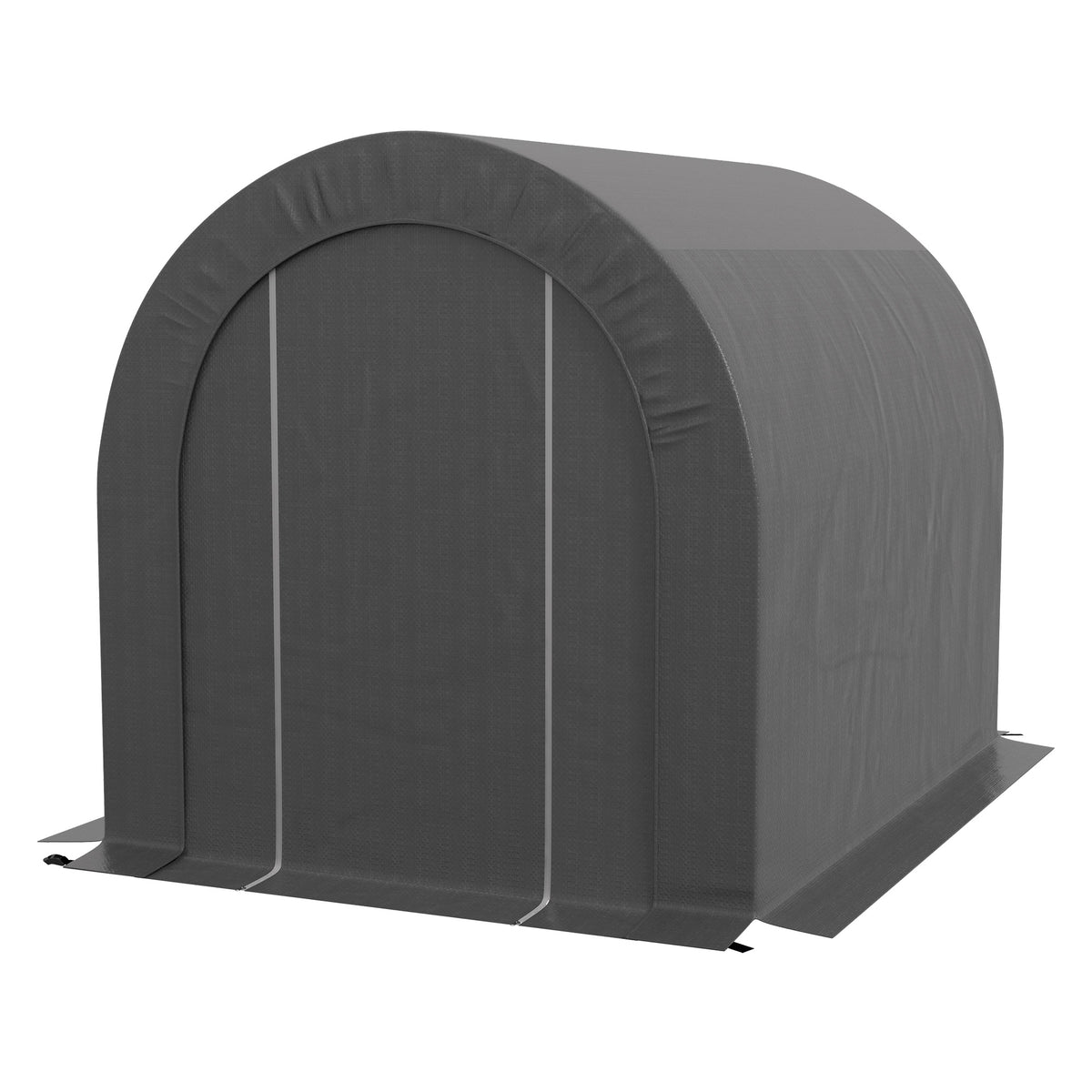 6' x 8' Outdoor Storage Shed, Heavy Duty Galvanized Steel Portable Shed for Bike, Motorcycle, Garden Tools