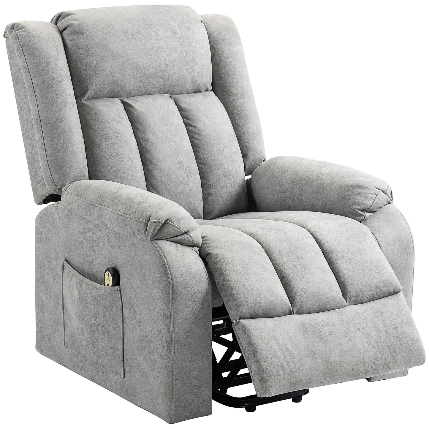 HOMCOM Power Lift Recliner Chair – Electric Adjustable Seat Light Grey
