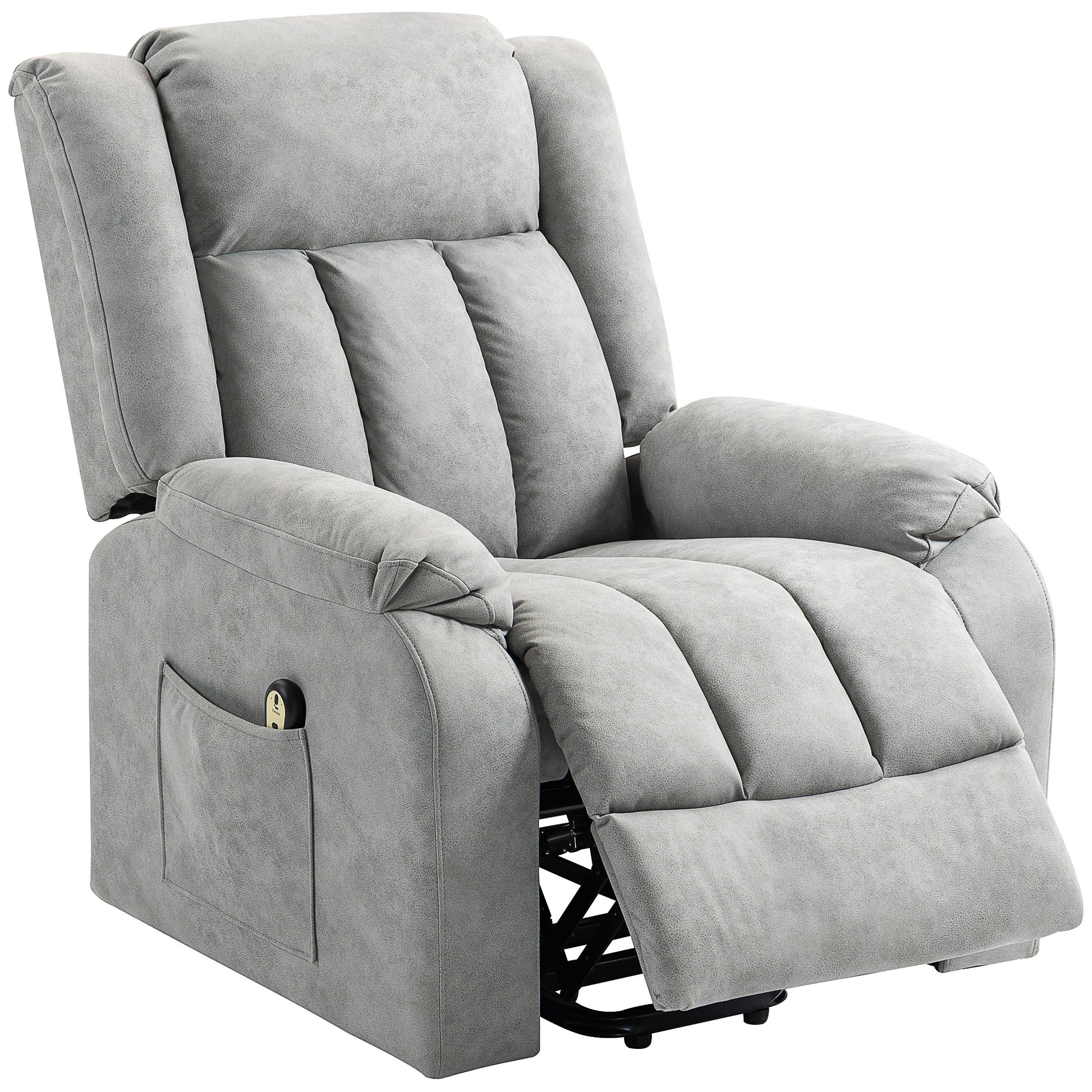 HOMCOM Power Lift Recliner Chair – Electric Adjustable Seat Light Grey