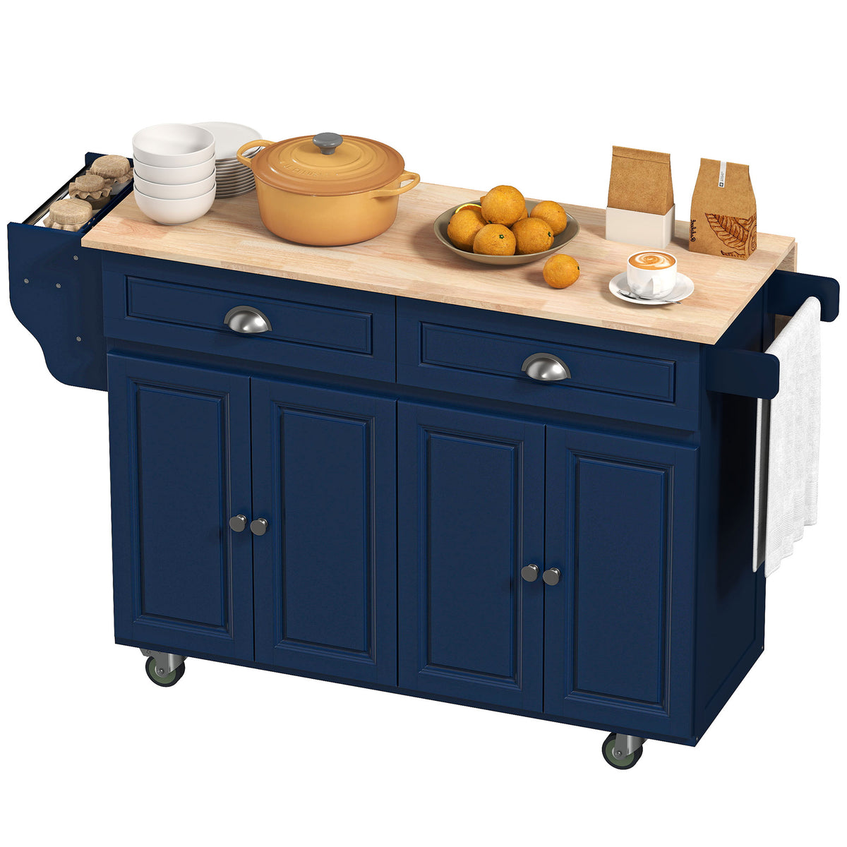 Kitchen Island with Storage – 58"W x 37"H