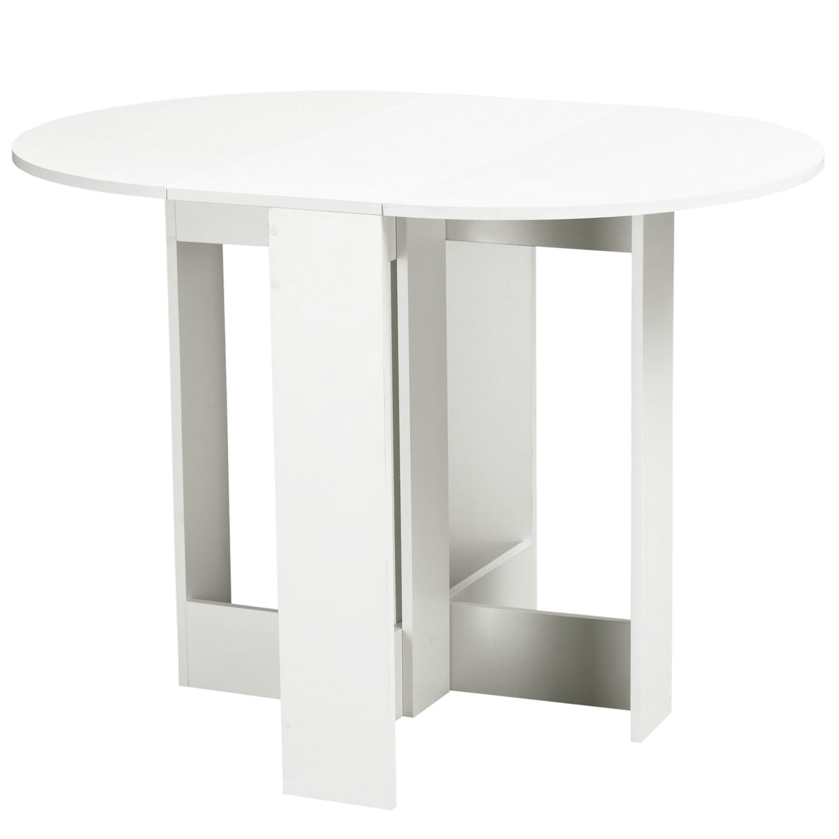 41" Oval Drop Leaf Folding Dining Table for Small Spaces