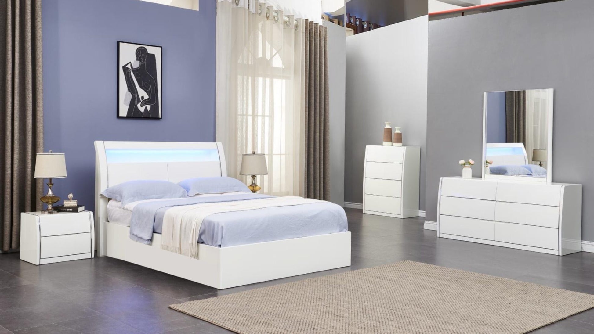 Cameron Modern Lift-Top Bedroom Set