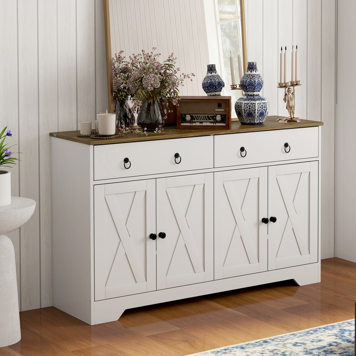 Sideboard Cabinet with 2 Drawers – 48"W x 30"H