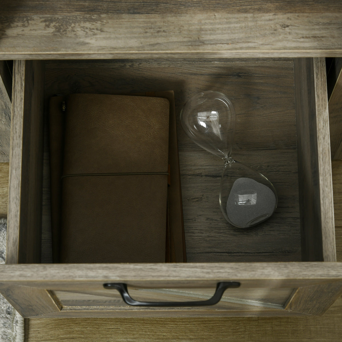 Farmhouse Nightstand with Drawer and Barn-Style Panel – 18"W x 24"H