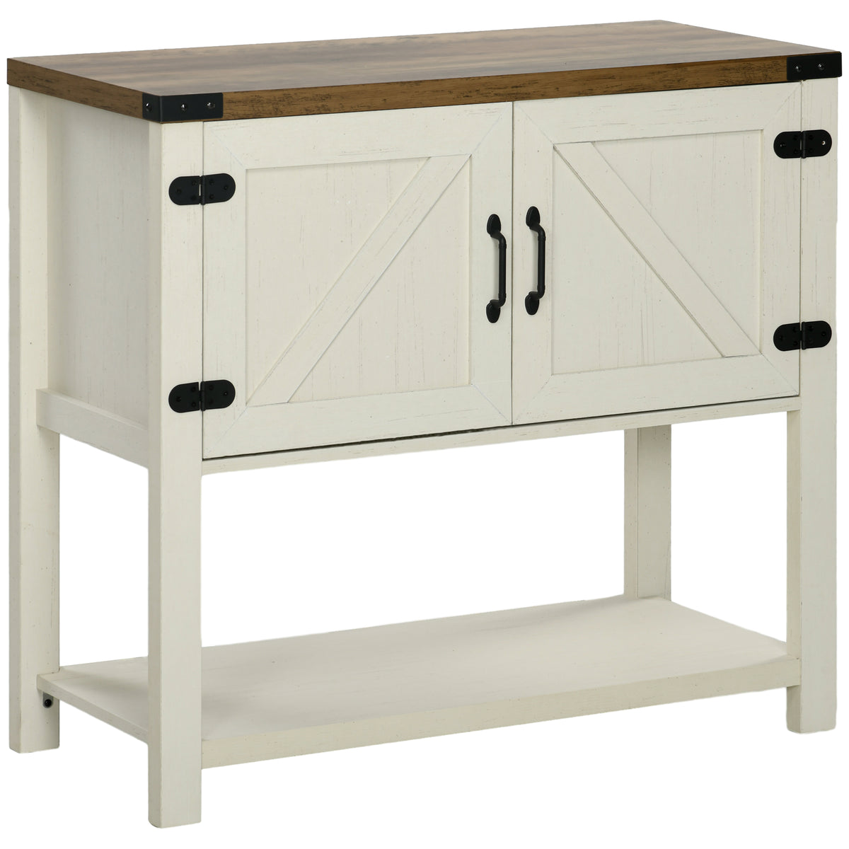 35" Farmhouse Sideboard Console with Barn Doors