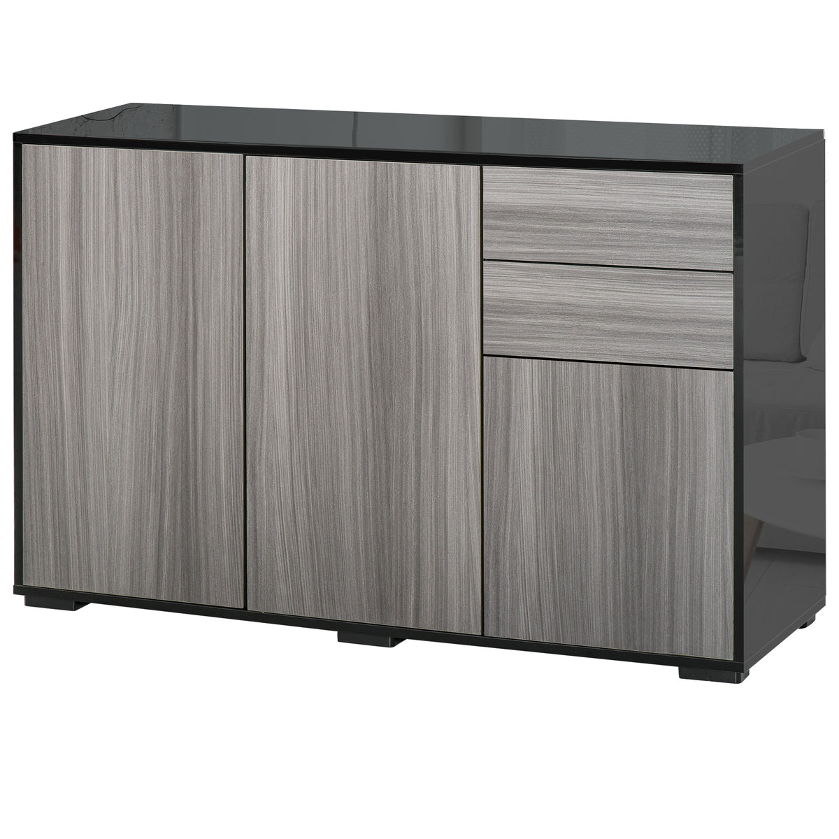 Modern Coffee Bar with Push-Open Design and 2 Drawers – 46"W x 29"H