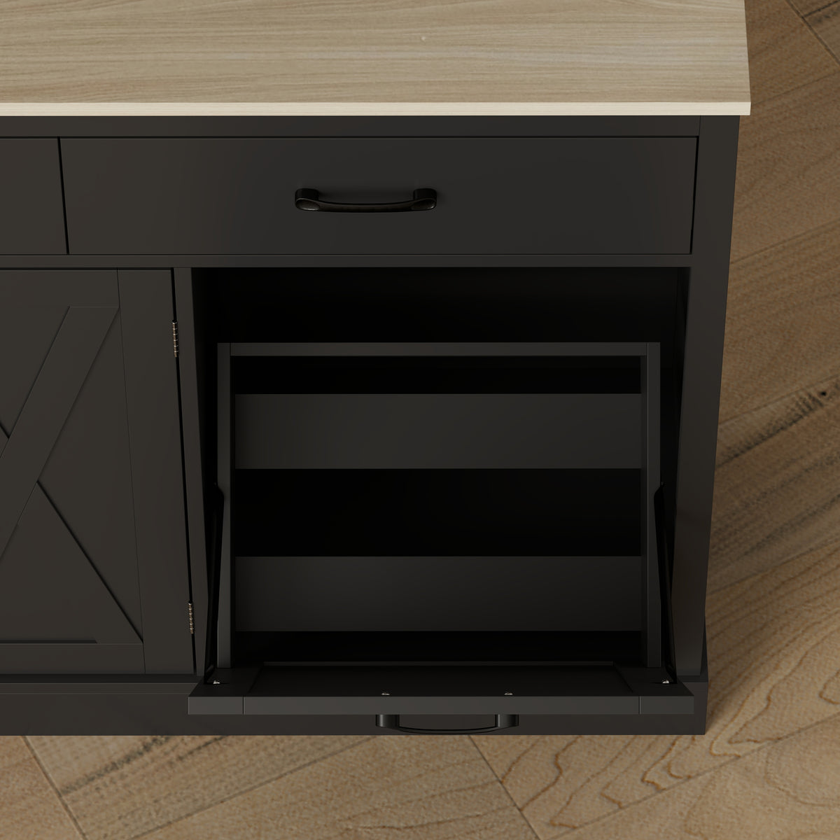 Tall Kitchen Hutch with 3 Cabinets – 39"W x 64"H