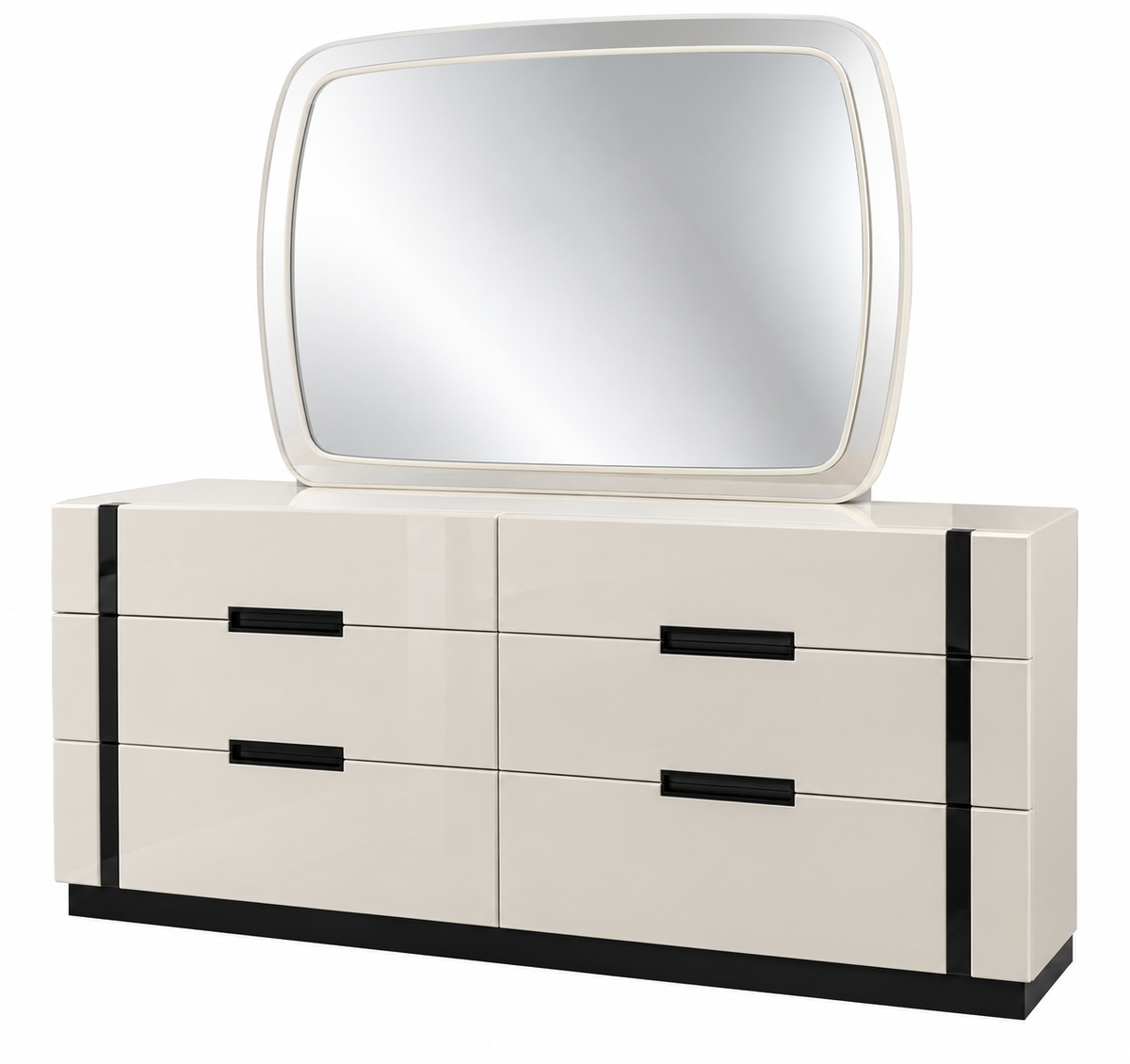 Nando Panel Bedroom Set – Modern White Queen & King Bedroom Collection
