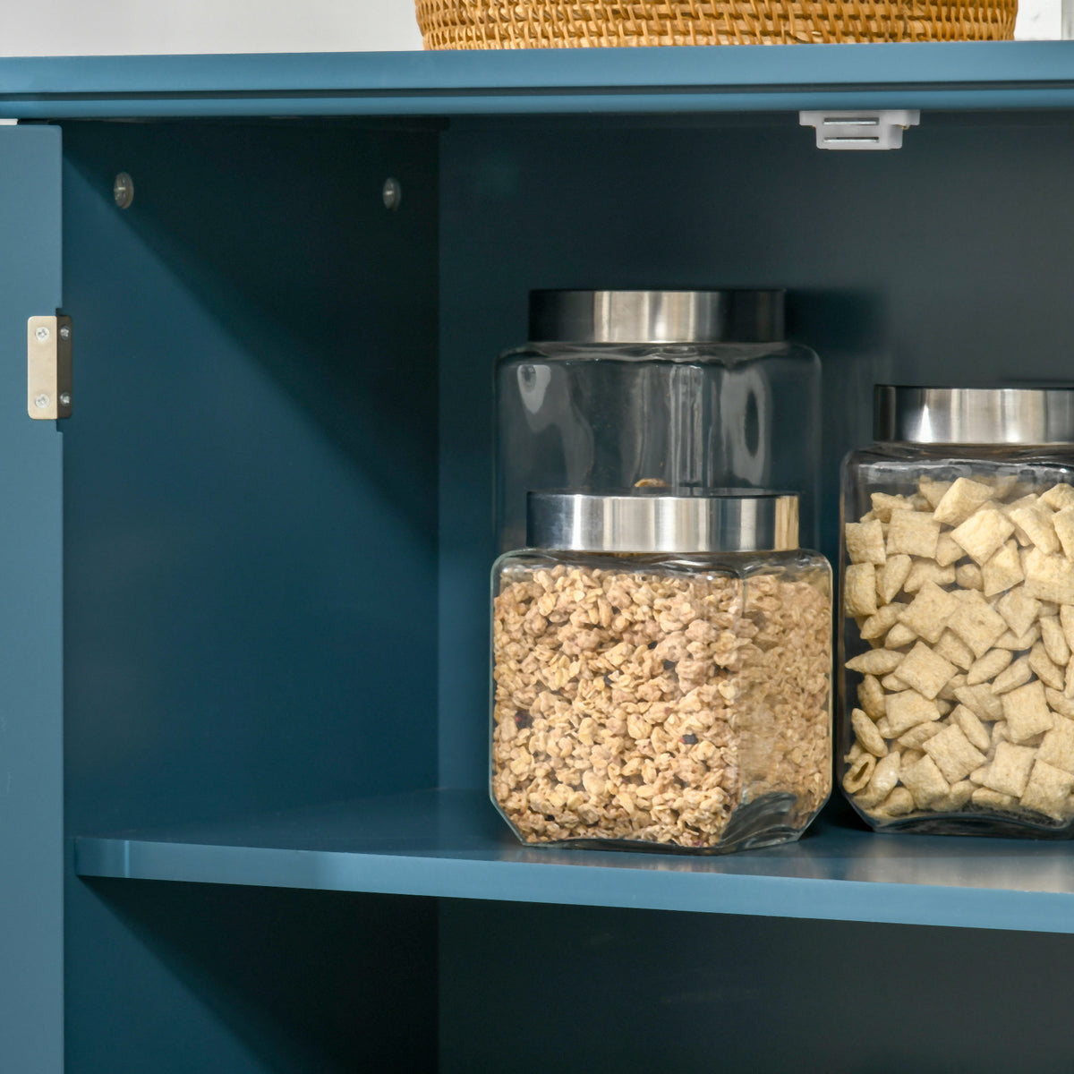 Storage Cabinet with Fretwork Doors and Shelf – 31"W x 31"H