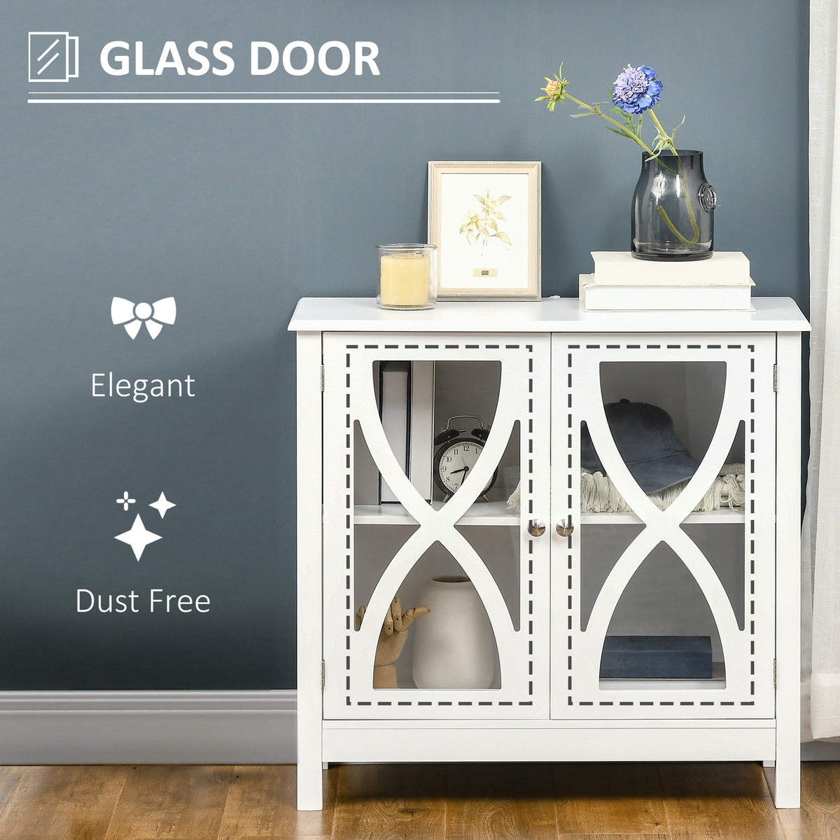 Kitchen Sideboard with Adjustable Storage Shelf – 32"W x 30"H