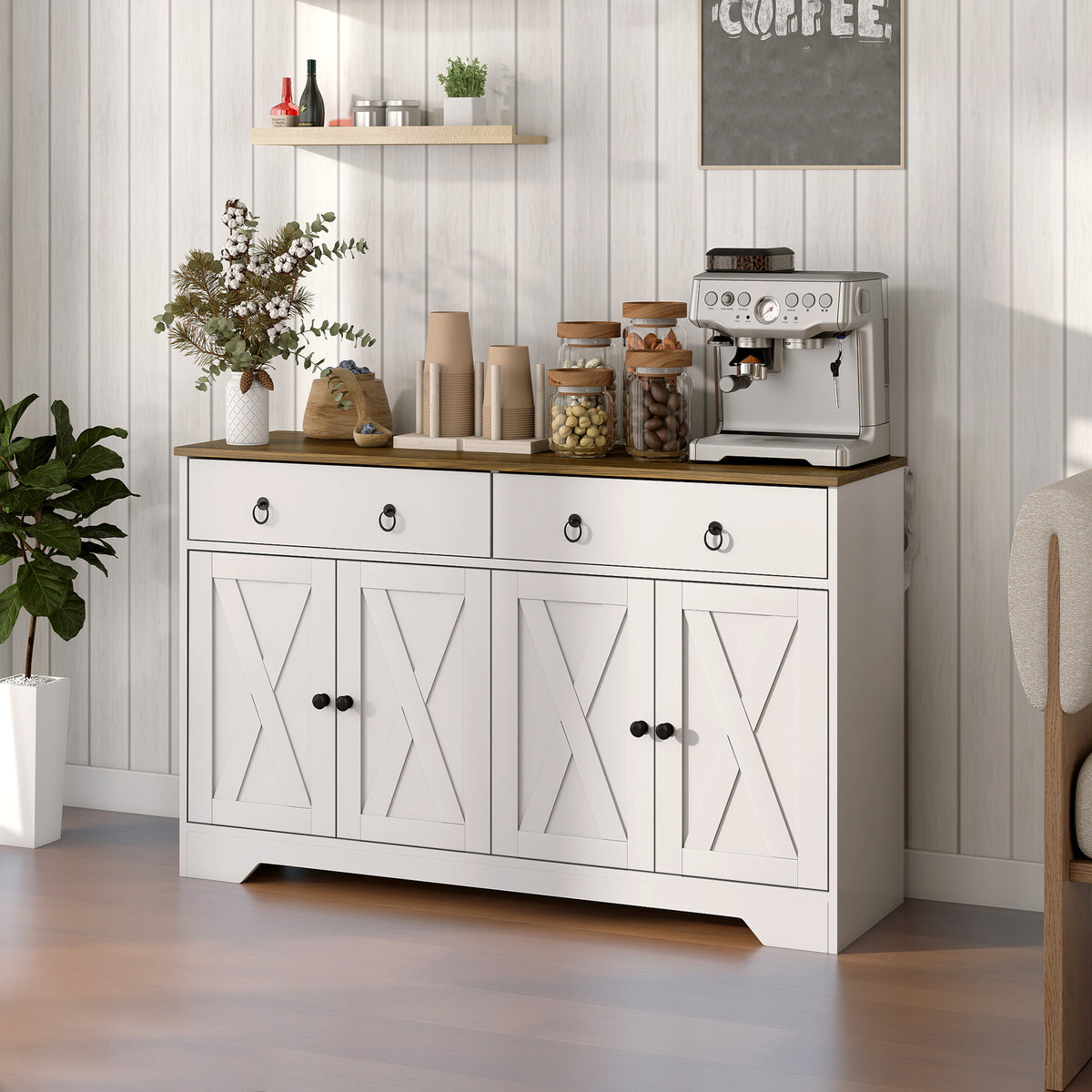 Sideboard Cabinet with 2 Drawers – 48"W x 30"H