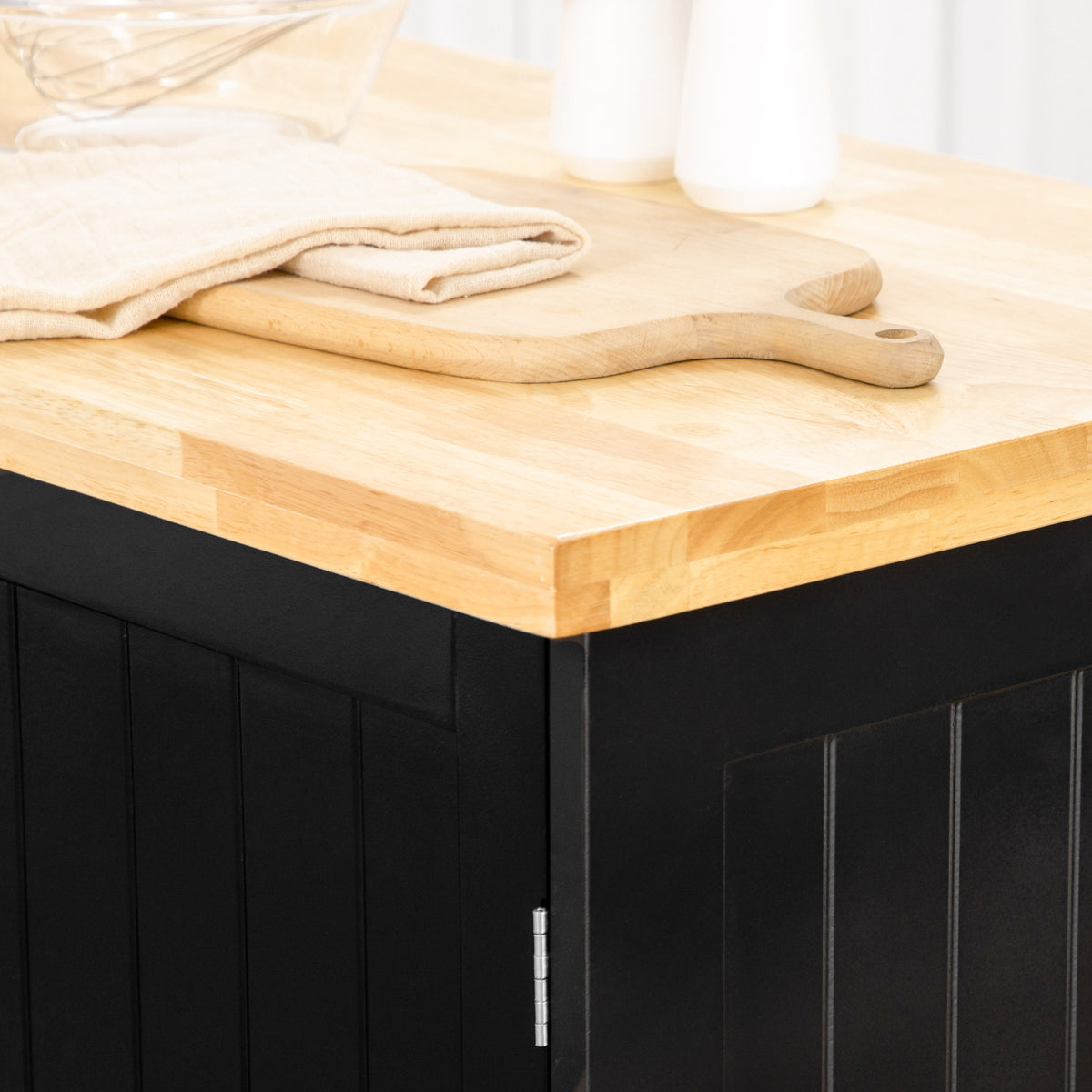 Rolling Kitchen Island with Storage – 53"W x 37"H