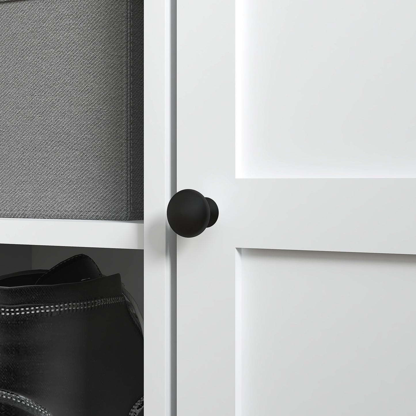 HOMCOM Entryway Shoe Storage Bench with Cushioned Seat, Adjustable Shelves, White