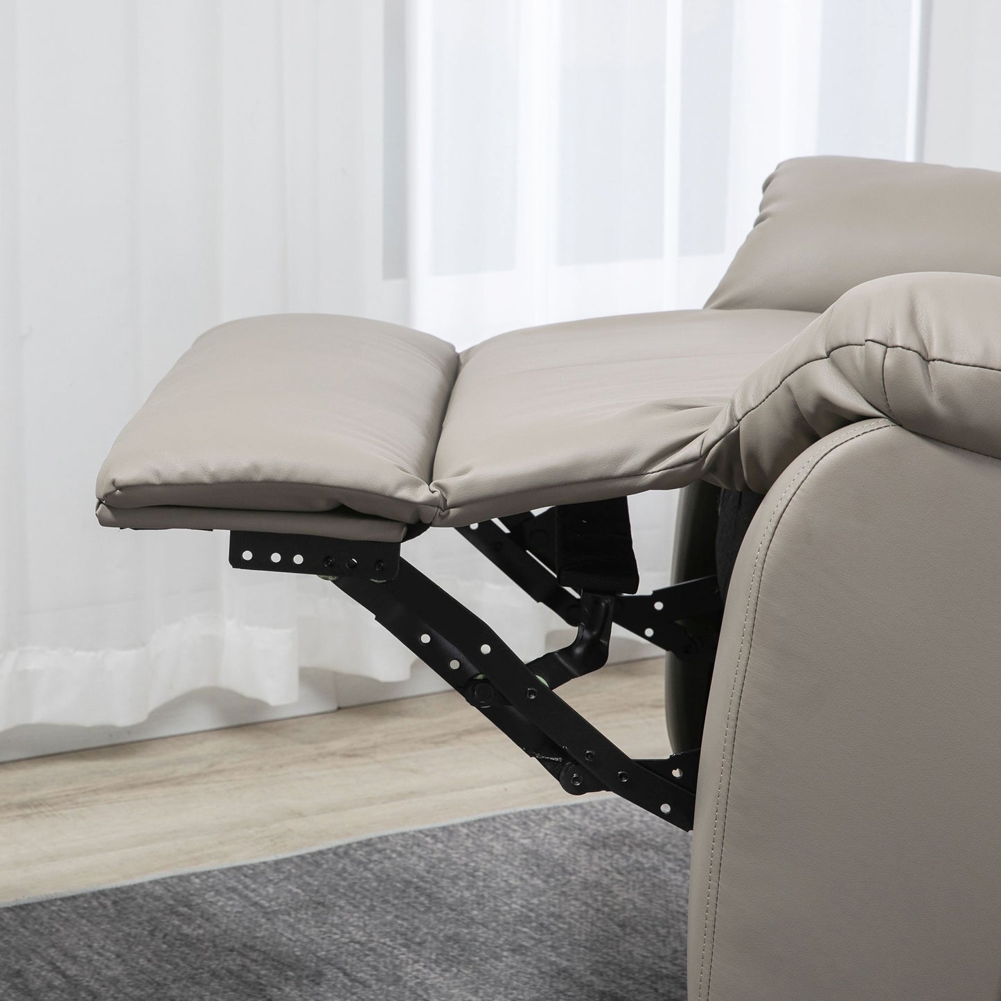HOMCOM 8-Point Vibration Massage Recliner Chair with Swivel and Remote