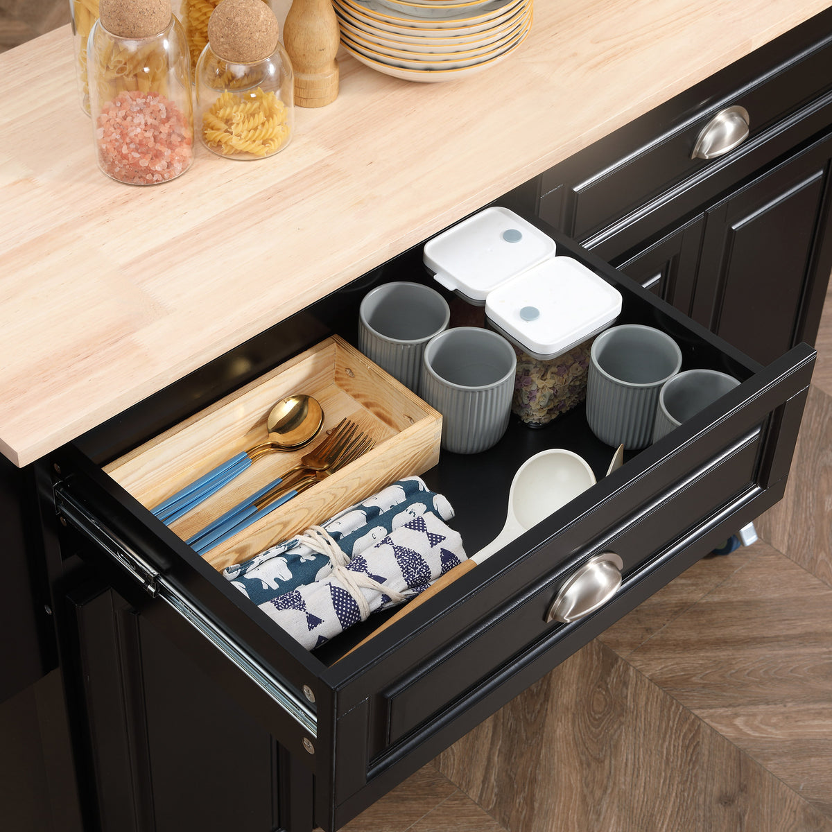 Kitchen Island with Storage – 58"W x 37"H