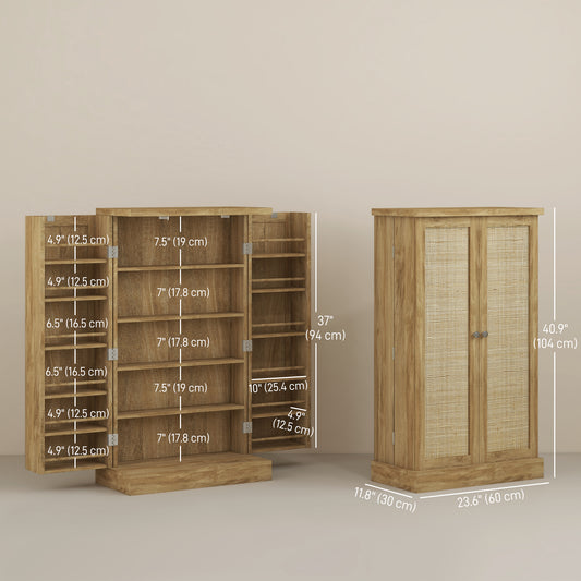 Rattan Kitchen Storage Cabinet – 24"W x 41"H