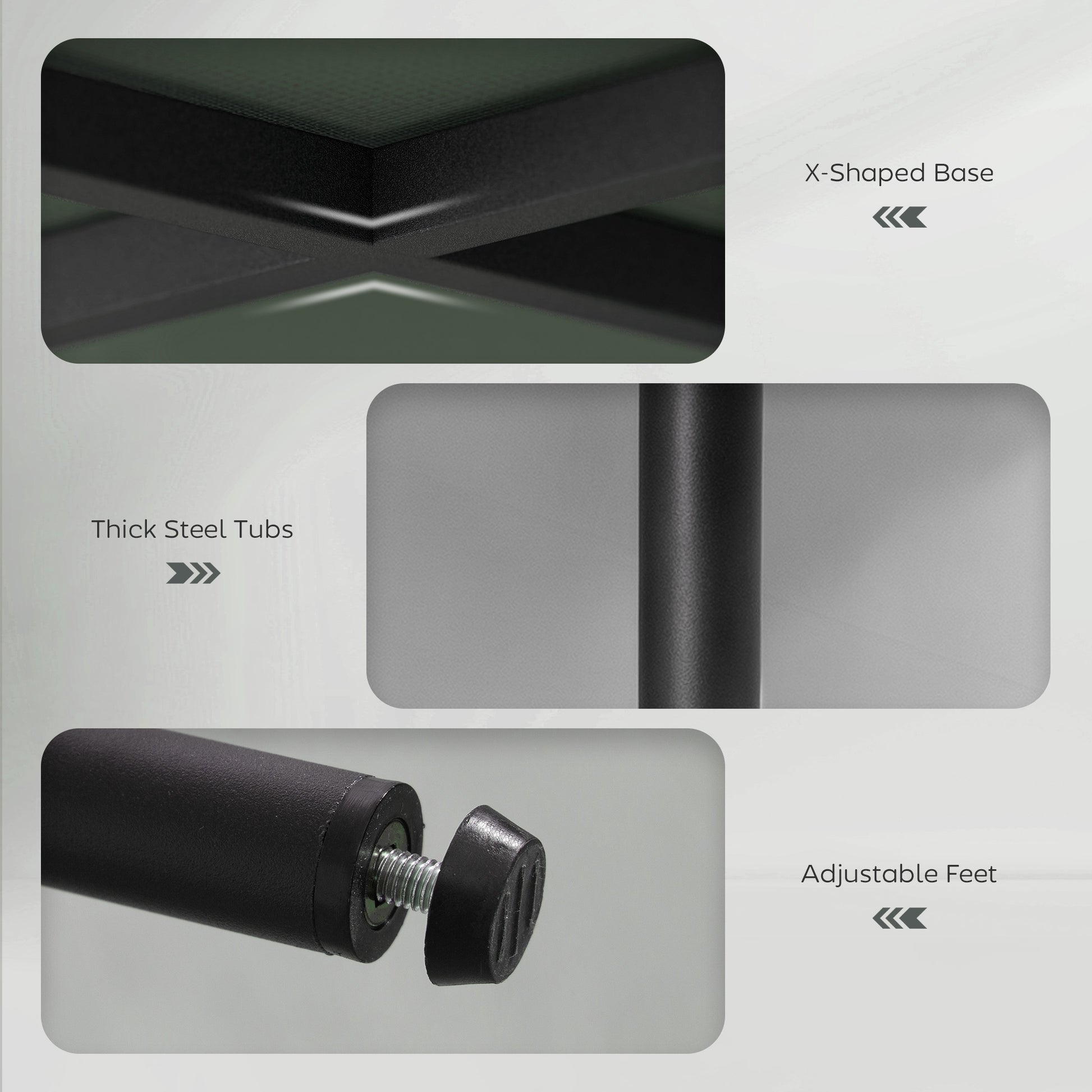 HOMCOM Set of 2 Green Corduroy Bar Stools with Backrest, Footrest