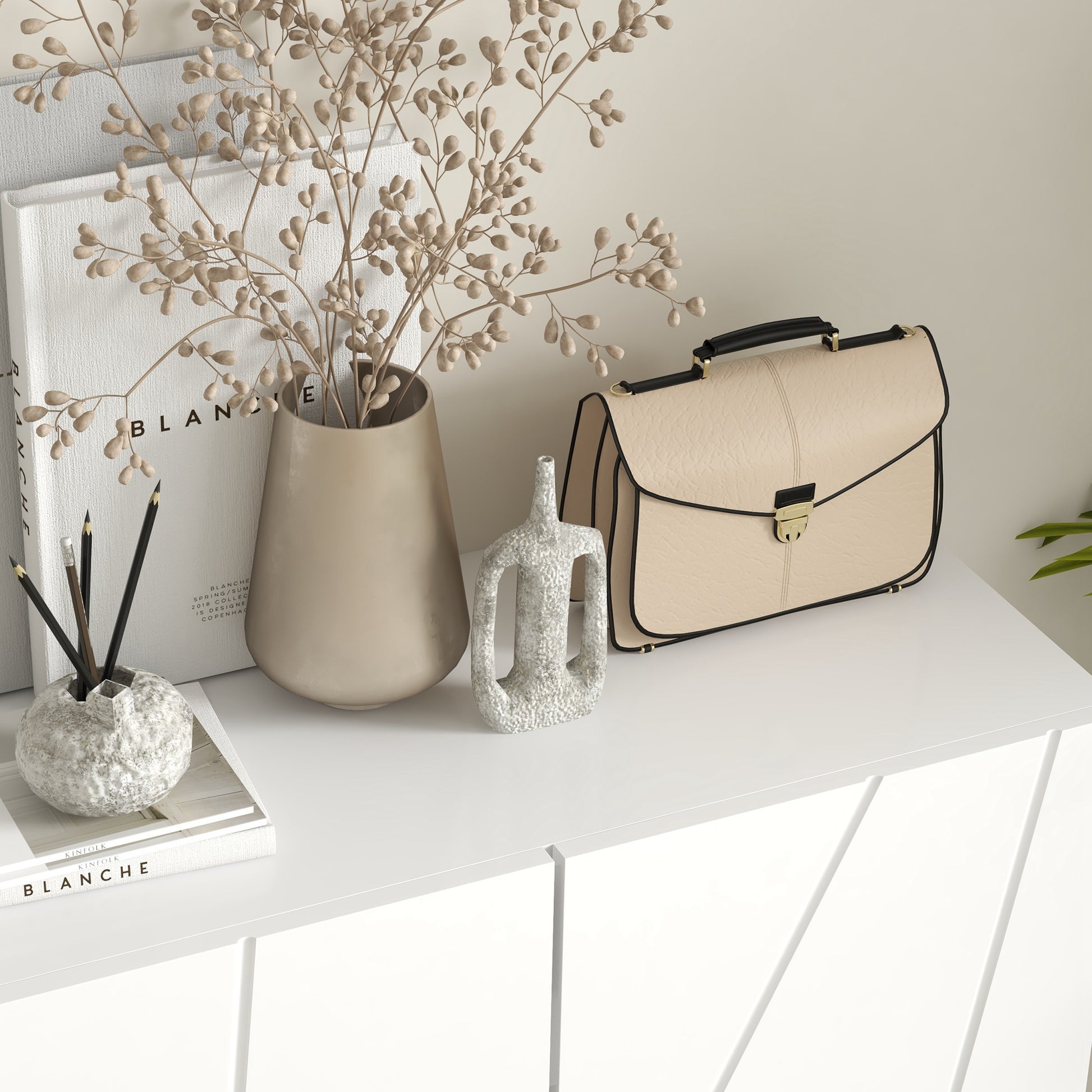 HOMCOM Narrow High Gloss White Shoe Cabinet with Soft-Close Adjustable Shelves