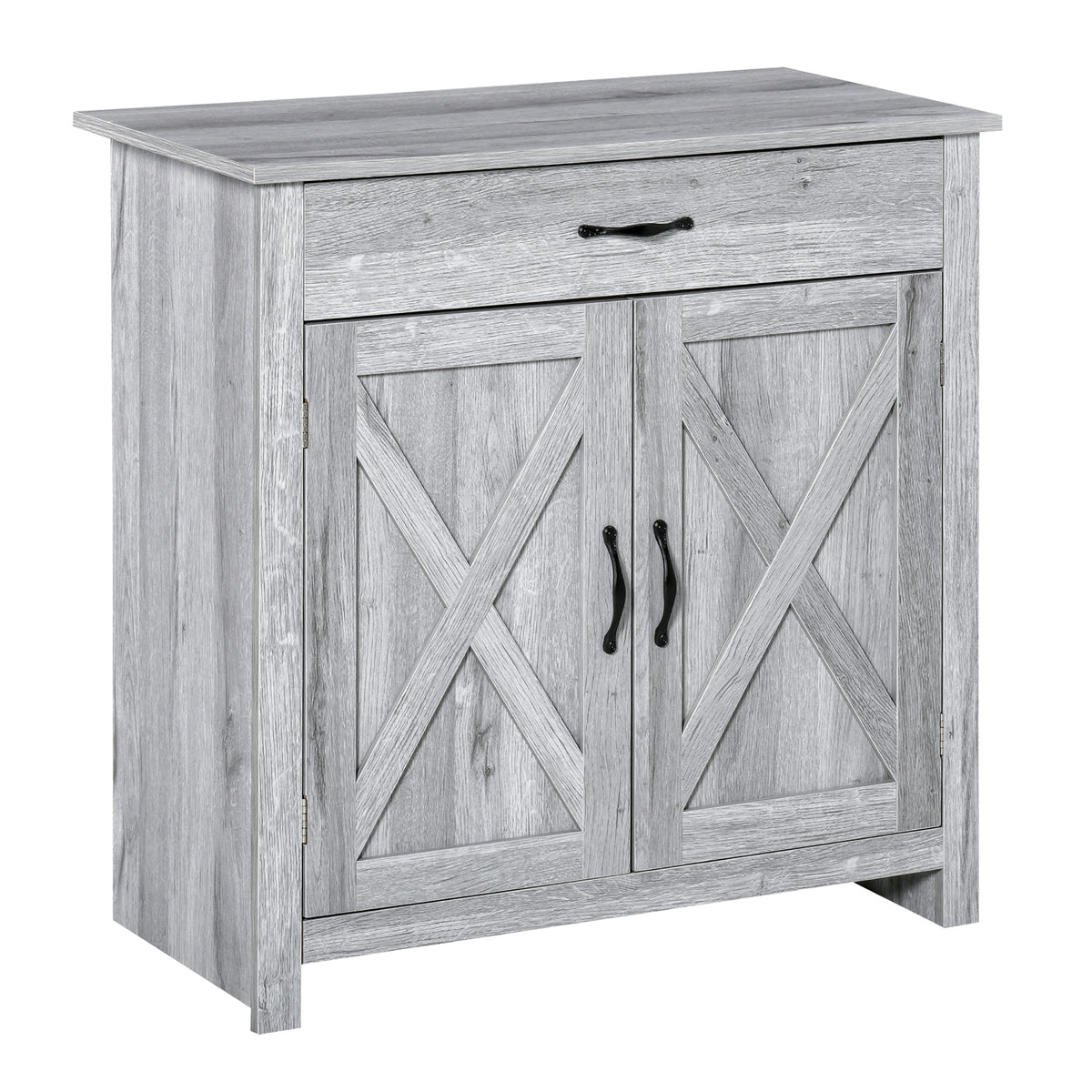 Farmhouse Sideboard Buffet Cabinet with Barn Doors – 32"W x 32"H