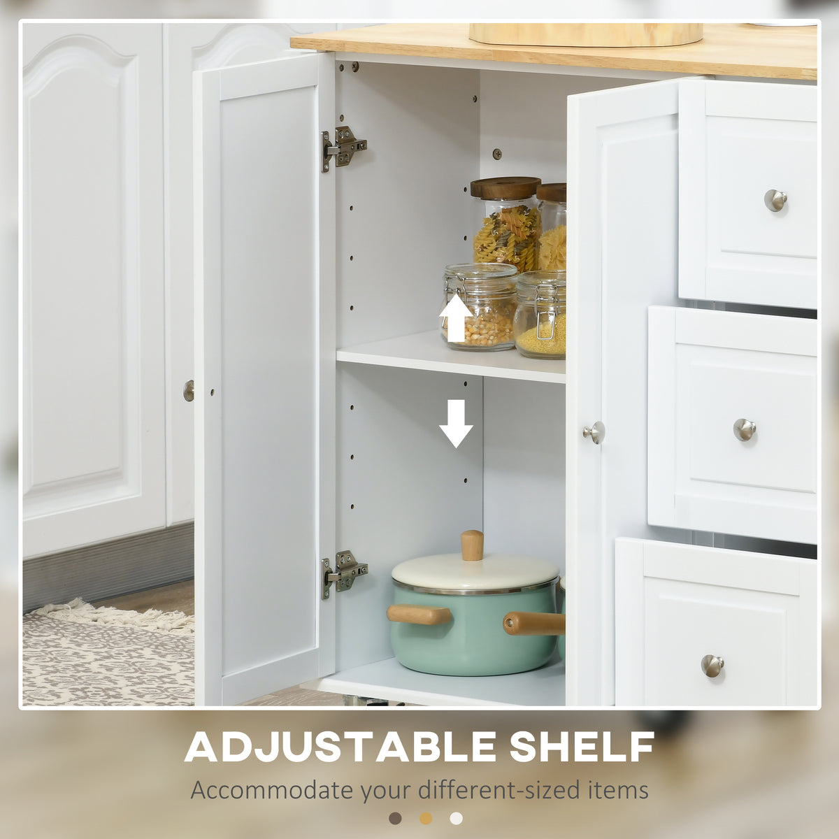Kitchen Cart with Drop Leaf – 45"W x 36"H