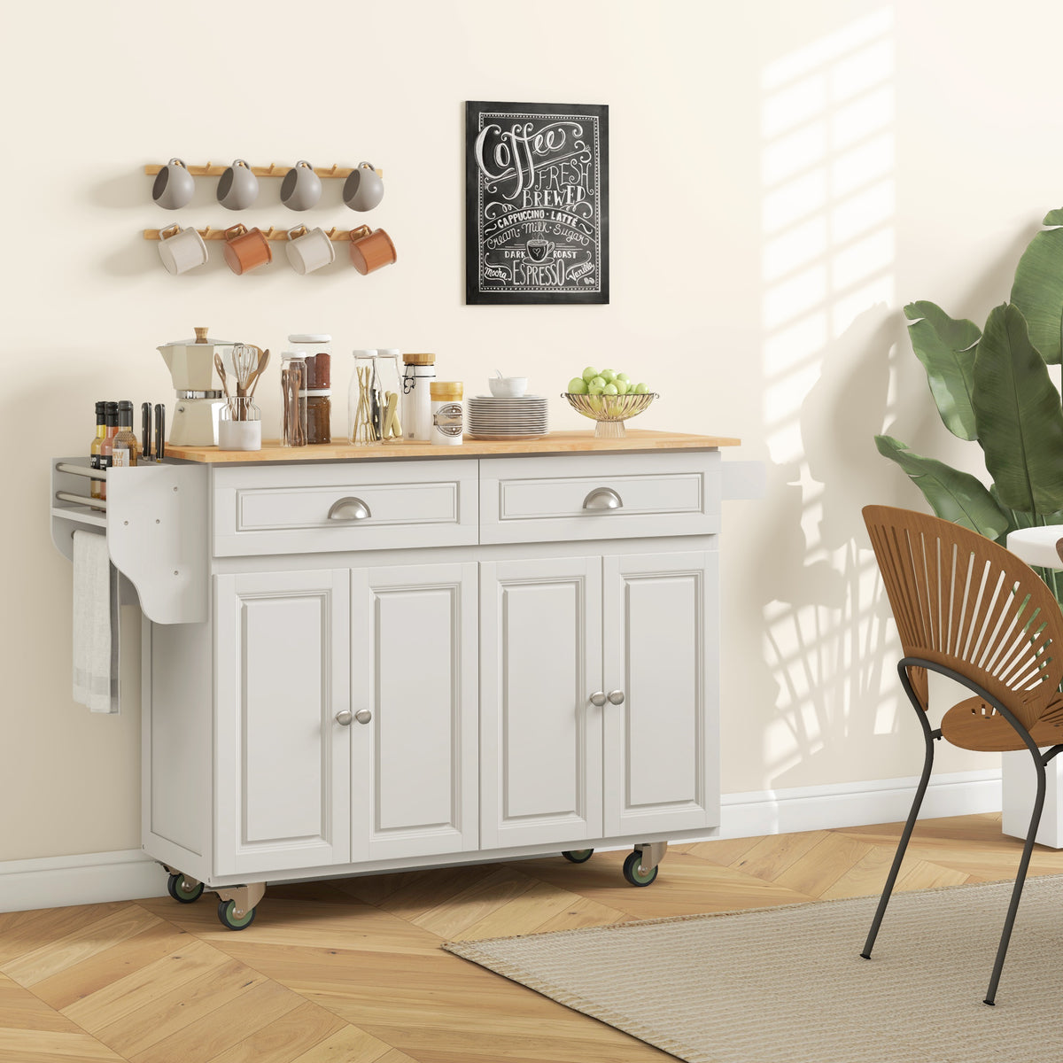 Kitchen Island with Storage – 58"W x 37"H