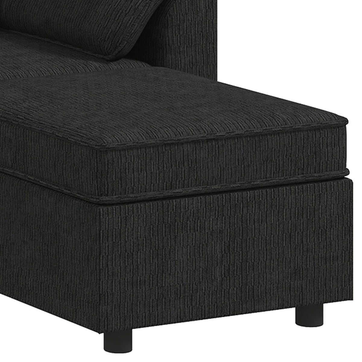 Reversible Pull-Out Sleeper Sectional with Storage Ottoman